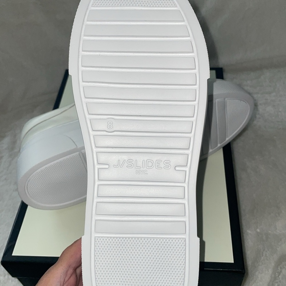 NWT J/SLIDES AMANDA White Leather Sneaker - Picture 15 of 15